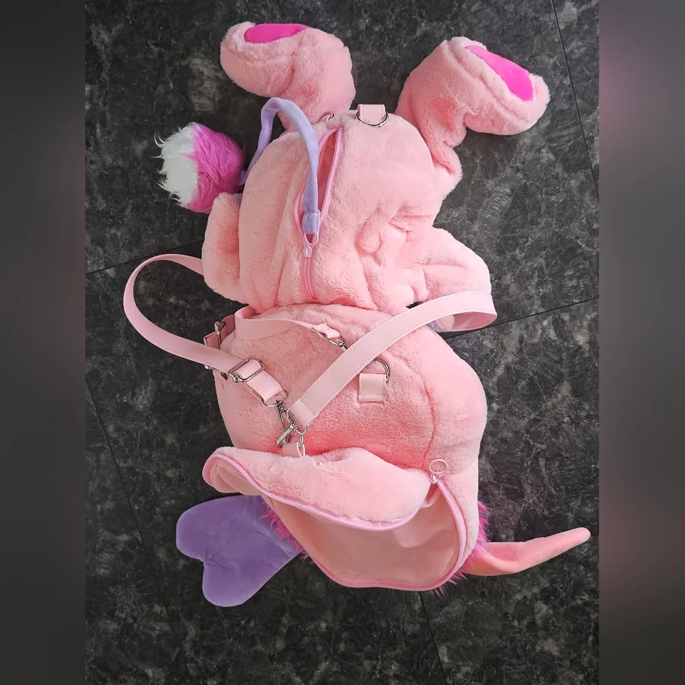 Dolls Kill Popples Plush Backpack Party Pink Purple Large 80s Retro Cartoon Bag